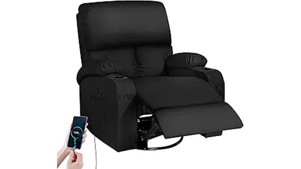 recliner with massage heat