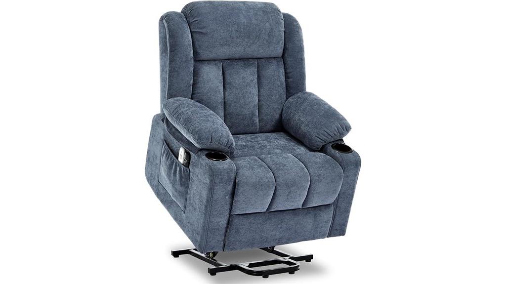 recliner with massage heat