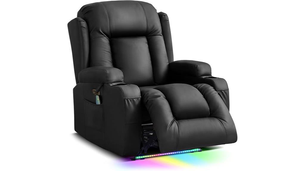 recliner with massage heat