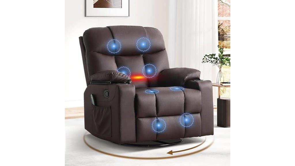 recliner with massage heat