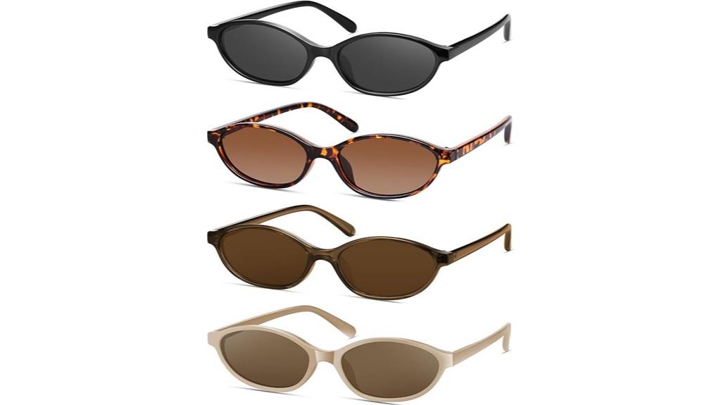 retro oval cat eye sunglasses