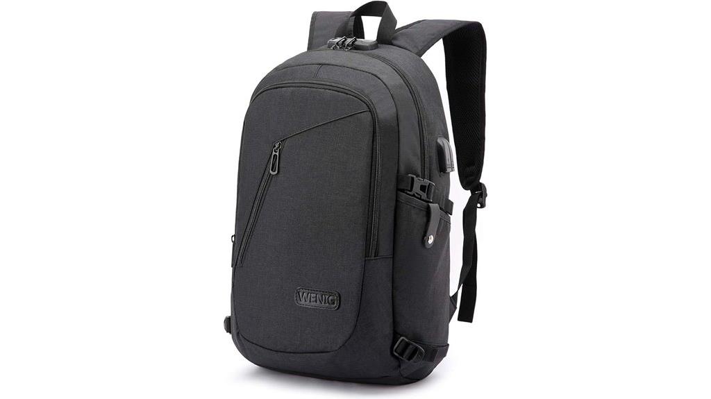 secure usb charging backpack