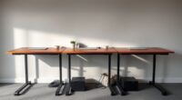 sit stand desks with drawers