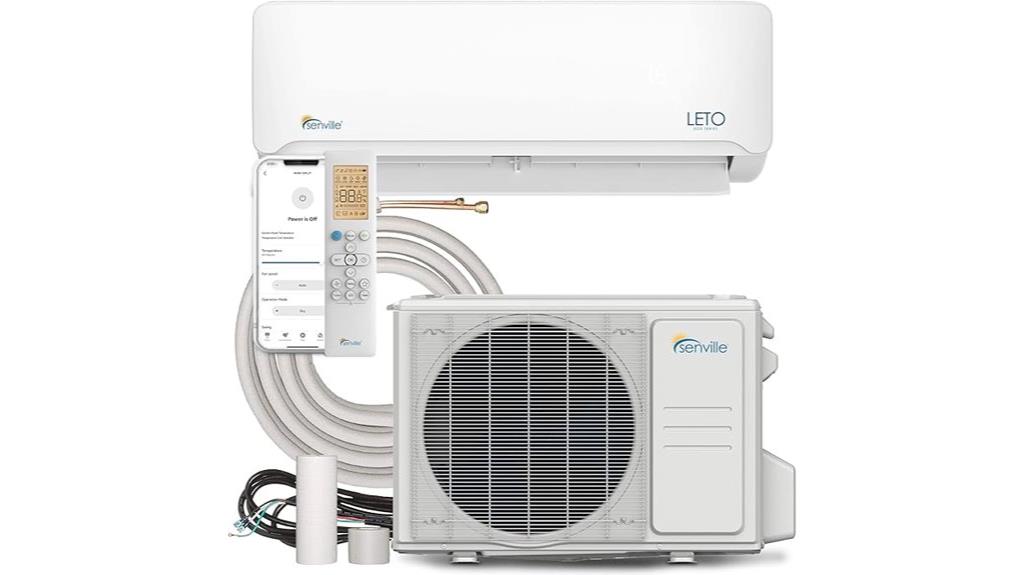 small white heat pump