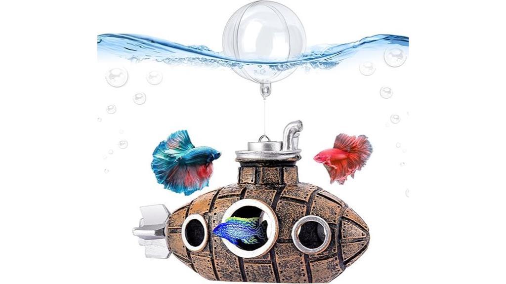 submarine floating fish decor