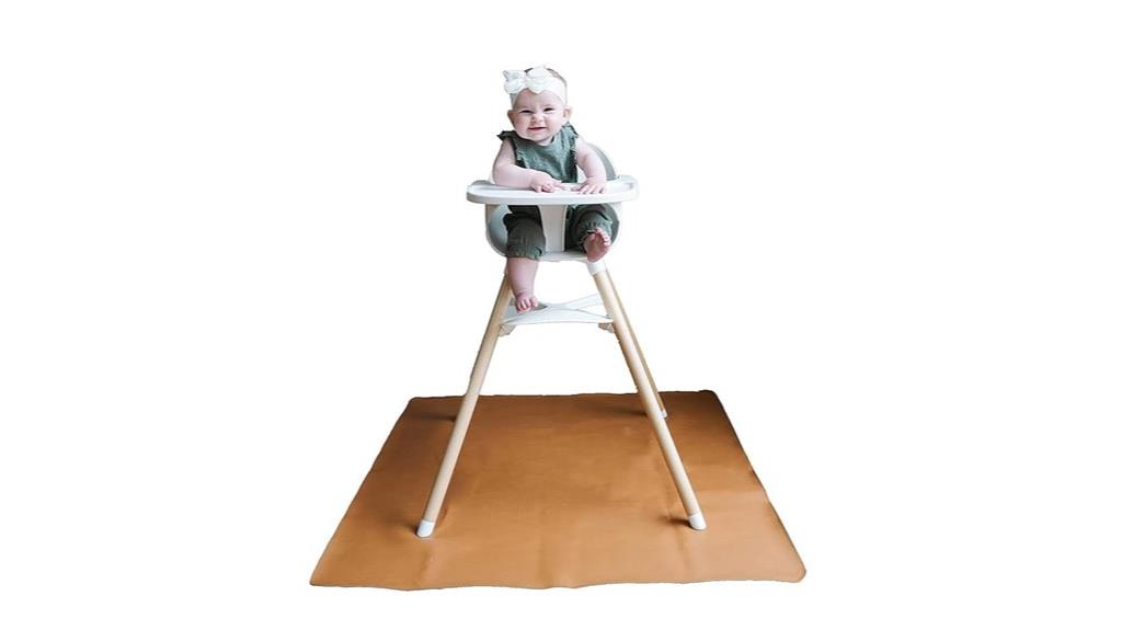 vegan leather high chair mat