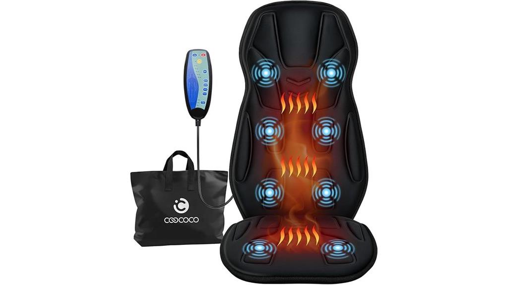 vibration back massager with heat