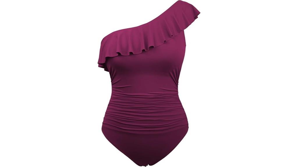 women s ruched tummy control swimsuit