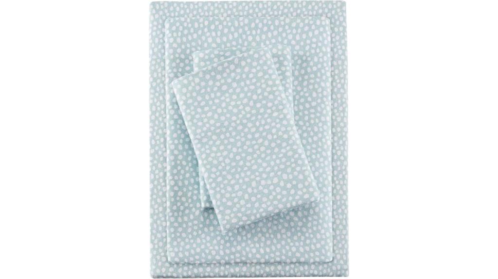 flannel aqua dots sheets