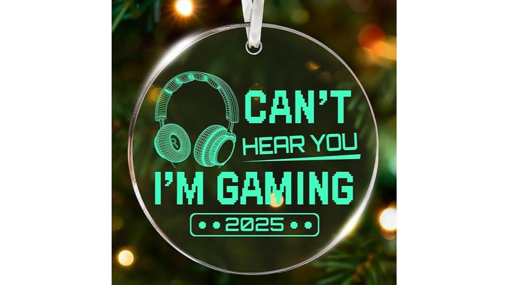 gamer ornament with headphones