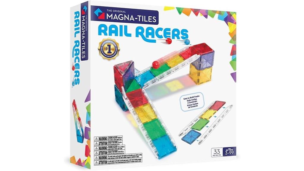magnetic rail road set