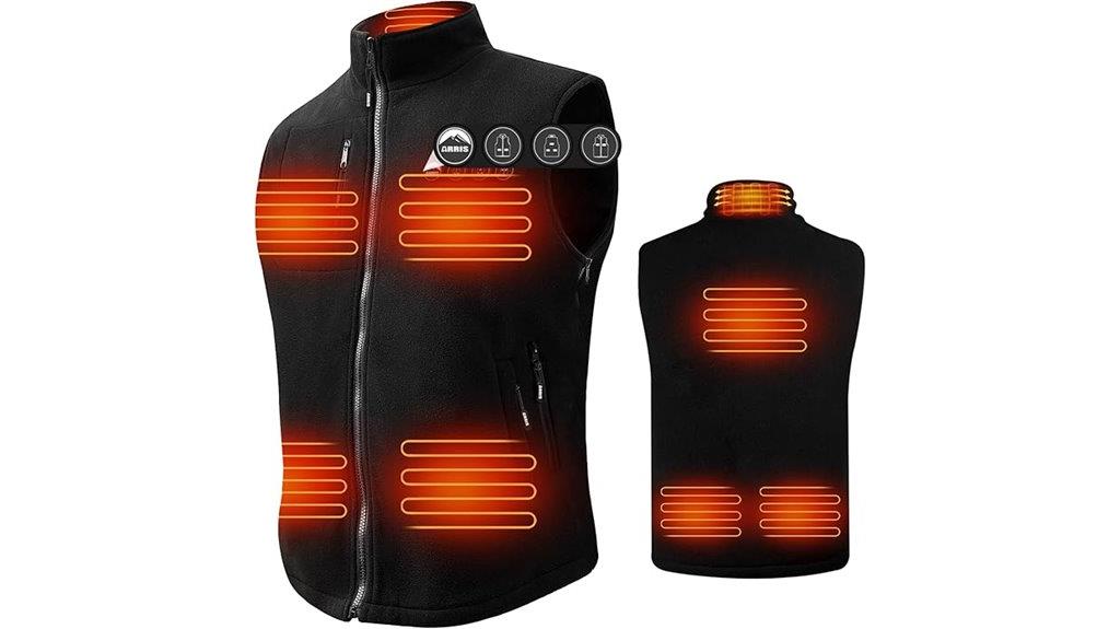 men s heated fleece vest