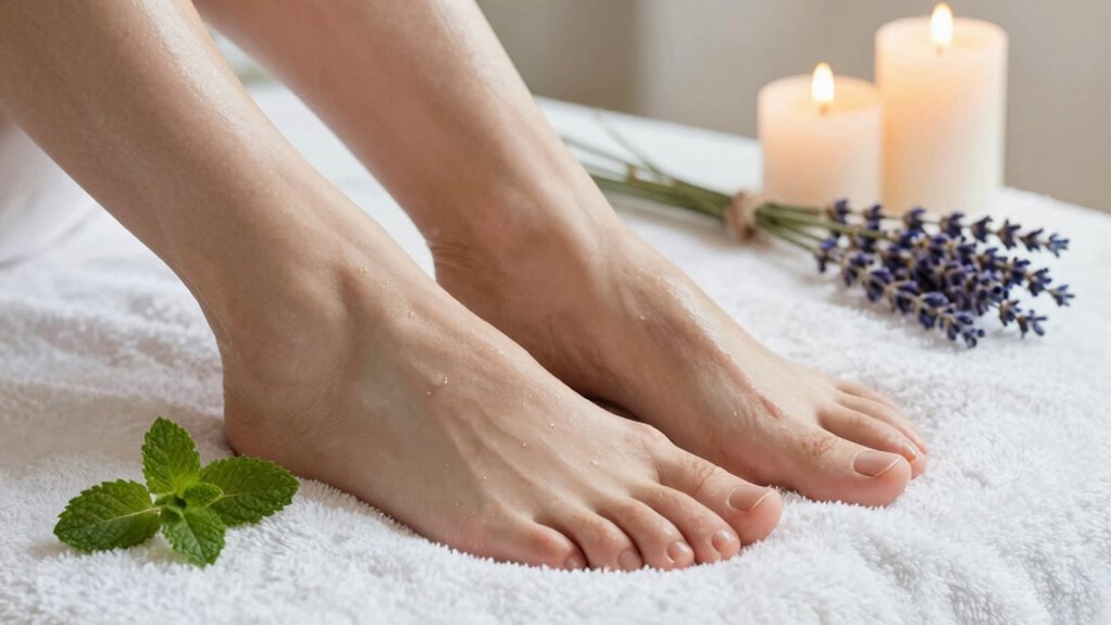 foot care and calf stretching