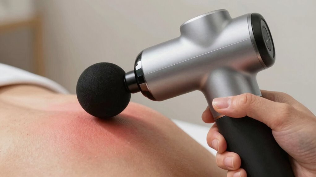 overusing massage gun gently