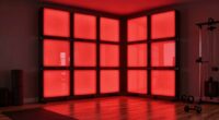 top large red light panels